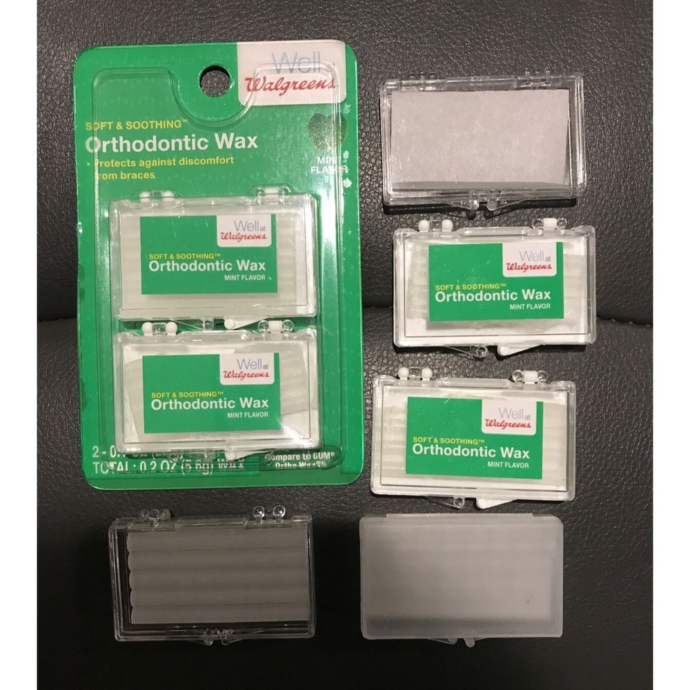 Walgreens Orthodontic Wax Mint Flavor Lot of 7 Soft & Soothing Braces Relief